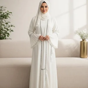 Tahira | Embroidered Lace Abaya