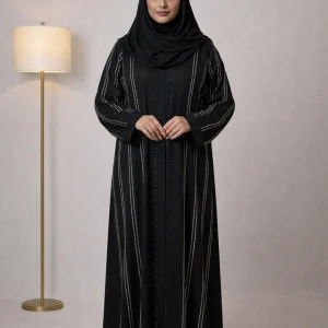 Amaira | Chain Style Laise Work Abaya