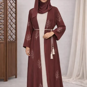 Fawzia | CY fabric abaya with embroidery work